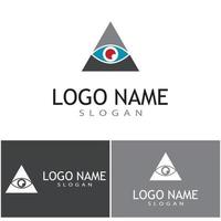 inspiración de diseño de logotipo de cadena triangular futurista vector