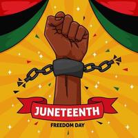 Juneteenth Freedom Day Concept vector