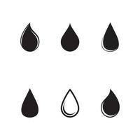 conjunto de ilustración de vector de plantilla de logotipo de gota de agua