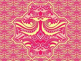 Seamless pattern with ethnic  ornamental vector