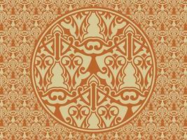 Seamless pattern with ethnic  ornamental vector