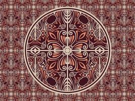 Seamless pattern with ethnic  ornamental vector