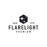 Flare Light Logo Hipster Vintage Retro Vector Design Inspiration