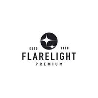 Flare Light Logo Hipster Vintage Retro Vector Design Inspiration