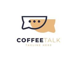café hablar logo vector diseño inspiración