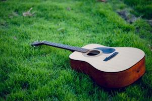 Guitar instrument Of professional guitarists Musical instrument concept For entertainment photo