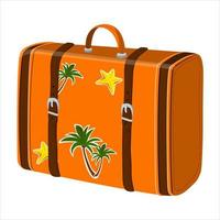 travel suitcase, retro suitcase. vector