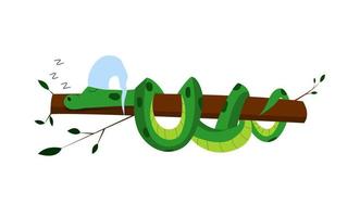 Cartoon vector illustration for children, snake queen, crown and mantle