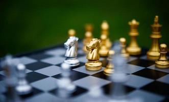 Chess, board games for concepts and contests, and strategies for business success ideas photo