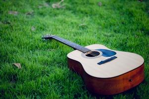 Guitar instrument Of professional guitarists Musical instrument concept For entertainment photo