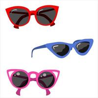 set of sunglasses vector