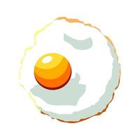 scrambled eggs, fried egg with a round yolk vector