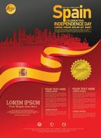 Spain national day modern design template. Design for poster, brochure, flayer and other users vector