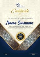 certificate template with luxury and elegant texture pattern background, diploma,Vector illustration vector