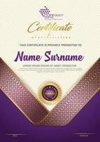 certificate template with luxury and elegant texture pattern background, diploma,Vector illustration vector