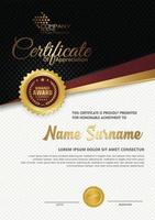 certificate template with luxury and elegant texture pattern background, diploma,Vector illustration vector