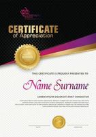 certificate template with luxury and elegant texture pattern background, diploma,Vector illustration vector