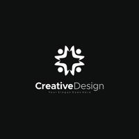 elementos de diseño de logotipo de remolino de círculo abstracto de vector