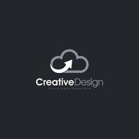 vector de diseño de plantilla de logotipo abstracto de logotipo de nube