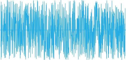 blue sound wave on white background. sound wave sign. wave symbol. vector