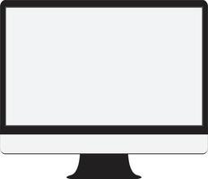 computer monitor. computer monitor sign. flat design style. vector