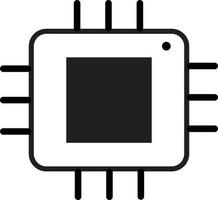 PrintComputer microprocessor icon. Computer microprocessor sign.  flat style. vector