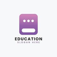 Abstract modern educational logo design, Colorful gradient education logo design vector