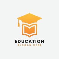 Abstract modern educational logo design, Colorful gradient education logo design vector