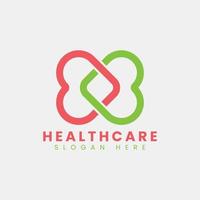 Creative abstract modern clinic hospital logo design, colorful gradient clinic logo design vector