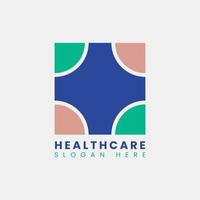 Creative abstract modern clinic hospital logo design, colorful gradient clinic logo design vector