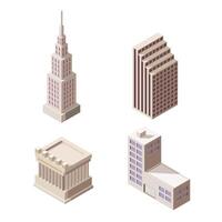 Vector 3D isometric illustration of buildings.