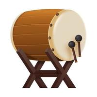 3D Illustration of Bedug Drum. Vector Illustration
