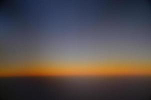 sunset view from airplane photo