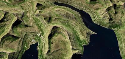 Aerial view of Faroe islands photo