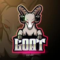 goat mascot esport logo design vector