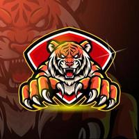 Tiger mascot. esport logo design vector