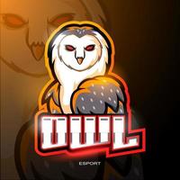 Barn owl esport mascot logo design