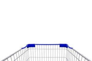 shopping cart isolated on white background photo