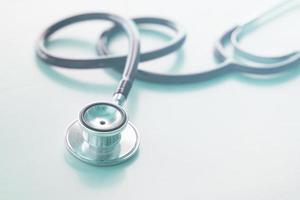 Stethoscope on table photo