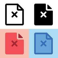 Illustration vector graphic of Delete File Icon. Perfect for user interface, new application, etc