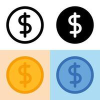 Illustration vector graphic of Coin Icon. Perfect for user interface, new application, etc