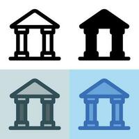 Illustration vector graphic of Bank Icon. Perfect for user interface, new application, etc