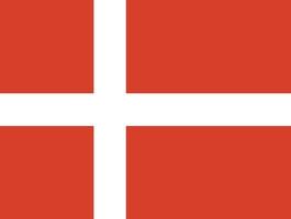 Denmark flag. Official colors and proportions. National Denmark flag. vector