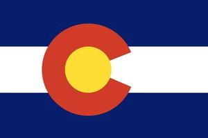 Colorado state flag. Official colors and proportions. National Colorado flag. vector