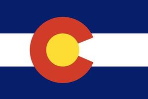 Colorado state flag. Official colors and proportions. National Colorado flag.