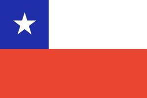 Chile flag. Official colors and proportions. National Chile flag.
