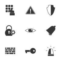 Simple icon set Protection vector