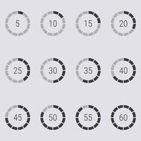 Set of simple timers vector