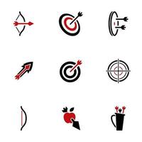 Icons for theme archery , vector, icon, set. White background vector