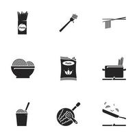 Icons for theme pasta. White background vector
